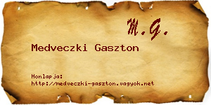 Medveczki Gaszton névjegykártya